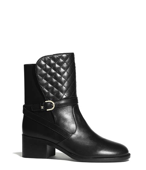 chanel black ankle boots with c on back|Chanel ankle boots for women.